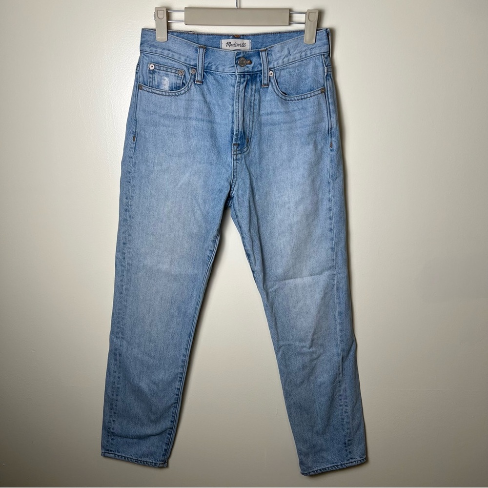 Madewell The Perfect Summer Jean Light Wash High Rise Denim Tapered Leg Size 25
